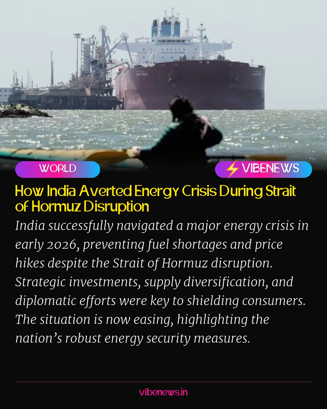 How India Averted Energy Crisis During Strait of Hormuz Disruption