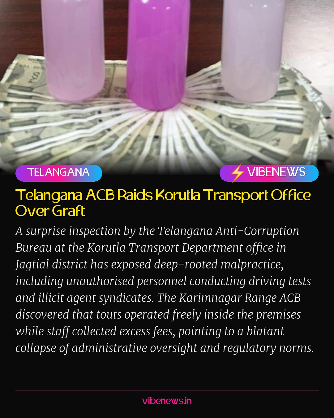 Telangana ACB Raids Korutla Transport Office Over Graft