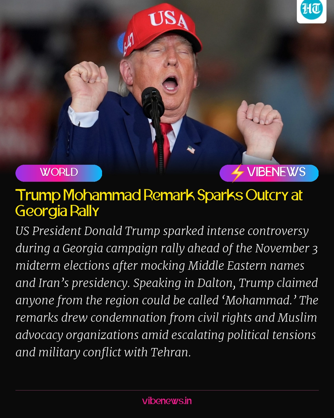 Trump Mohammad Remark Sparks Outcry at Georgia Rally