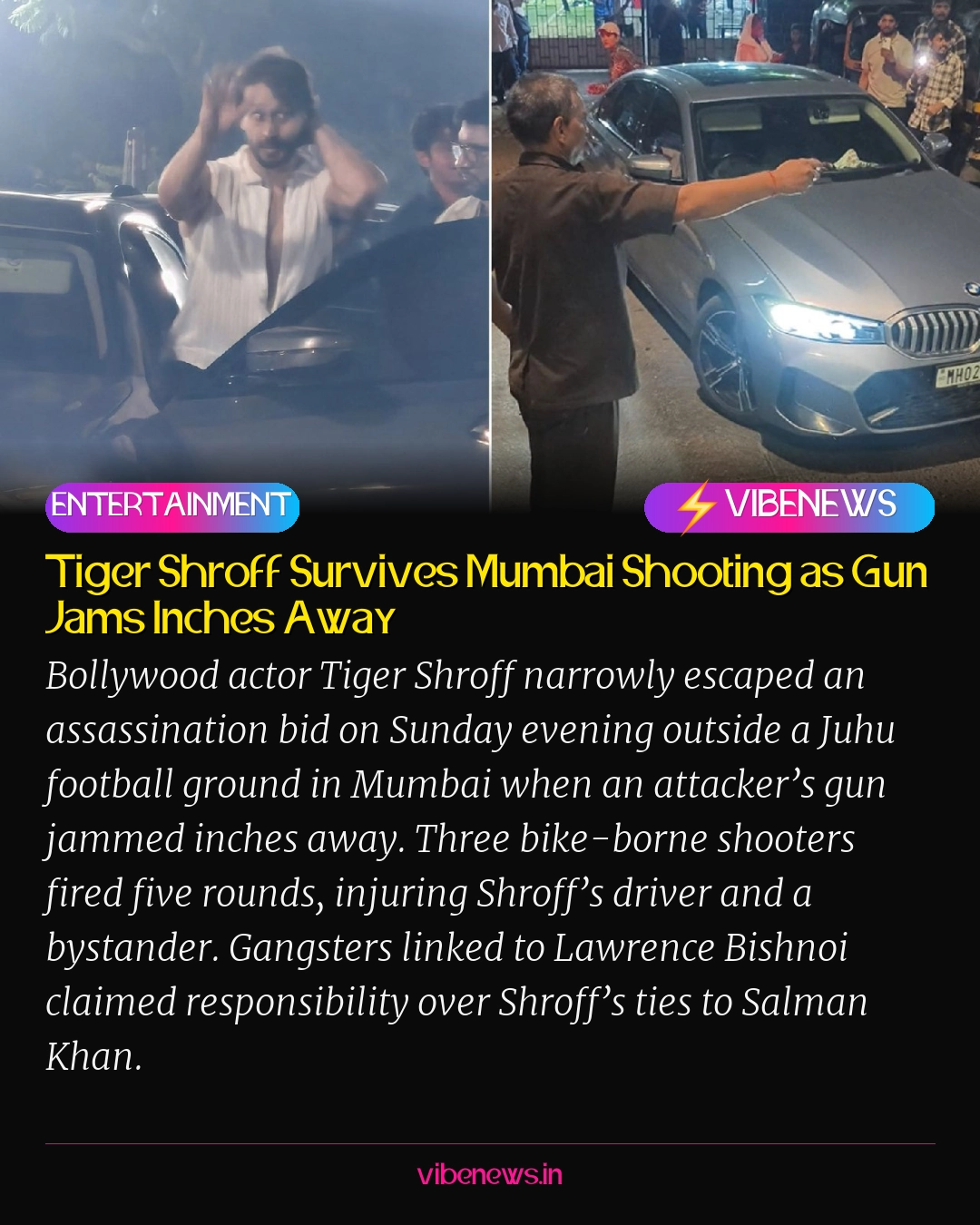 Tiger Shroff Survives Mumbai Shooting as Gun Jams Inches Away