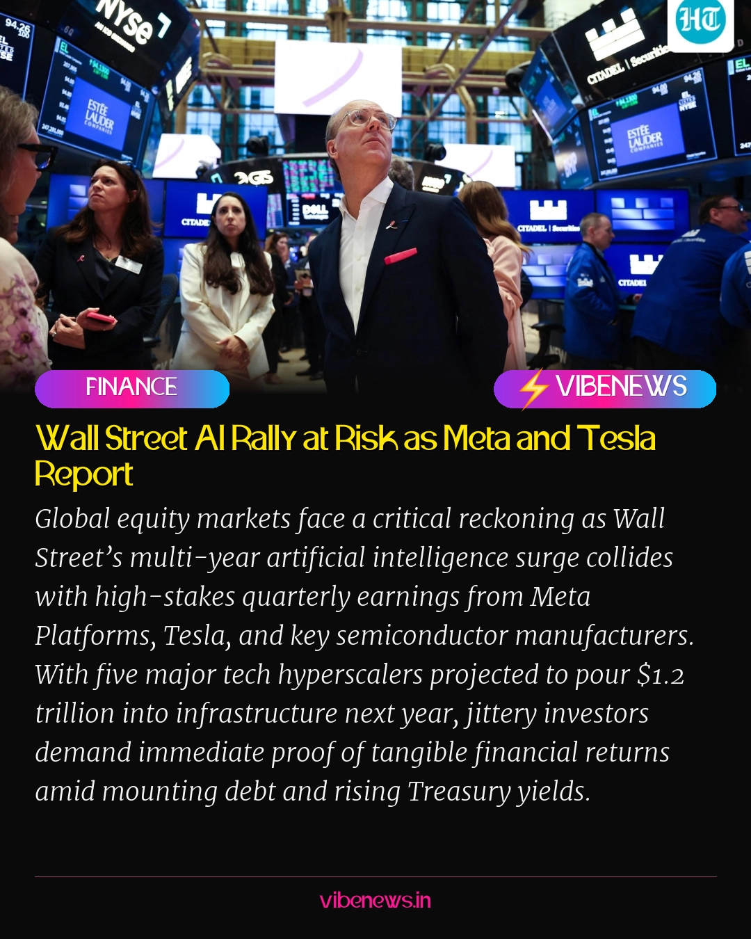 Wall Street AI Rally at Risk as Meta and Tesla Report