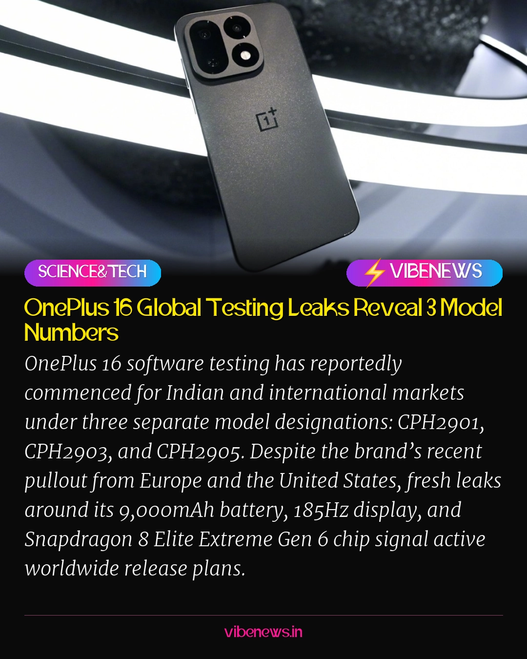 OnePlus 16 Global Testing Leaks Reveal 3 Model Numbers