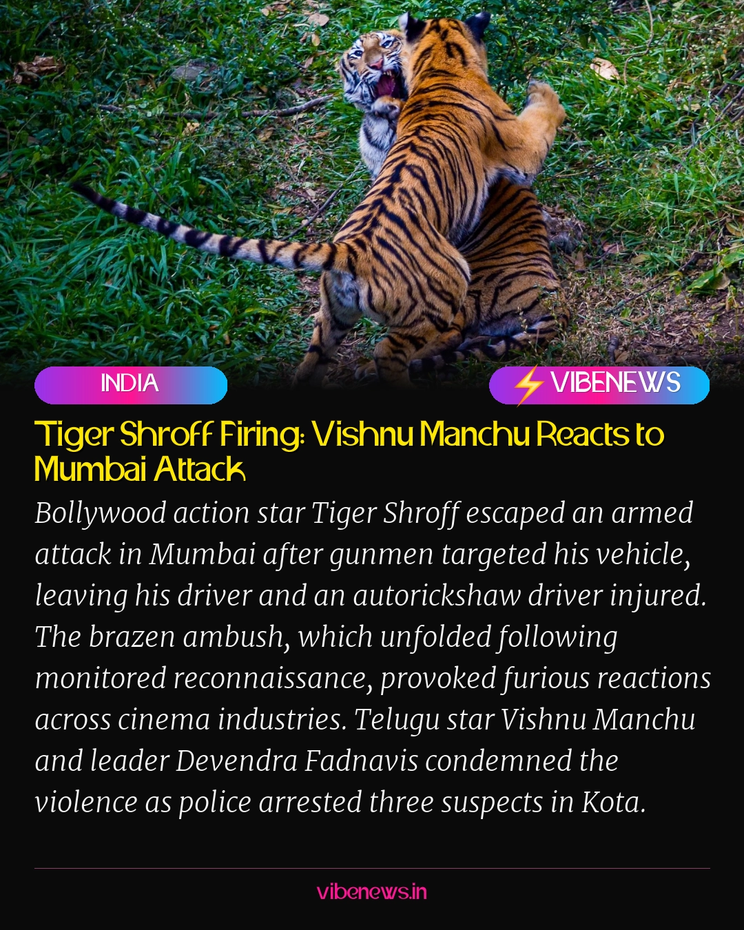 Tiger Shroff Firing: Vishnu Manchu Reacts to Mumbai Attack