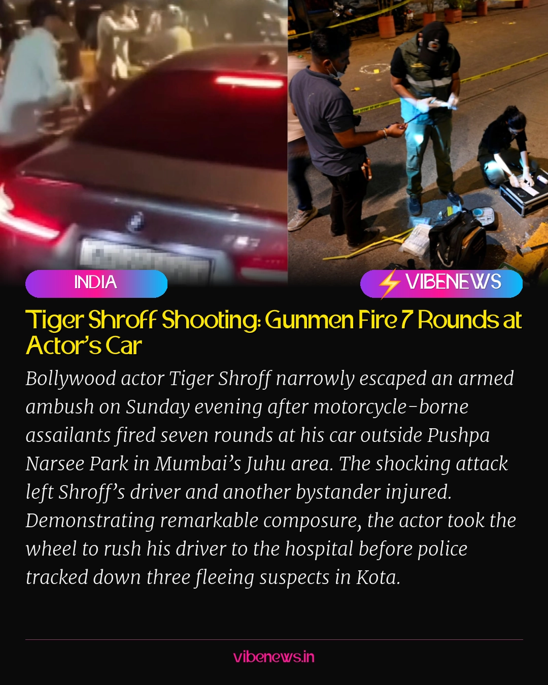 Tiger Shroff Shooting: Gunmen Fire 7 Rounds at Actor’s Car