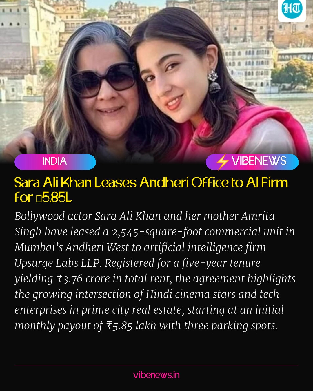 Sara Ali Khan Leases Andheri Office to AI Firm for ₹5.85L
