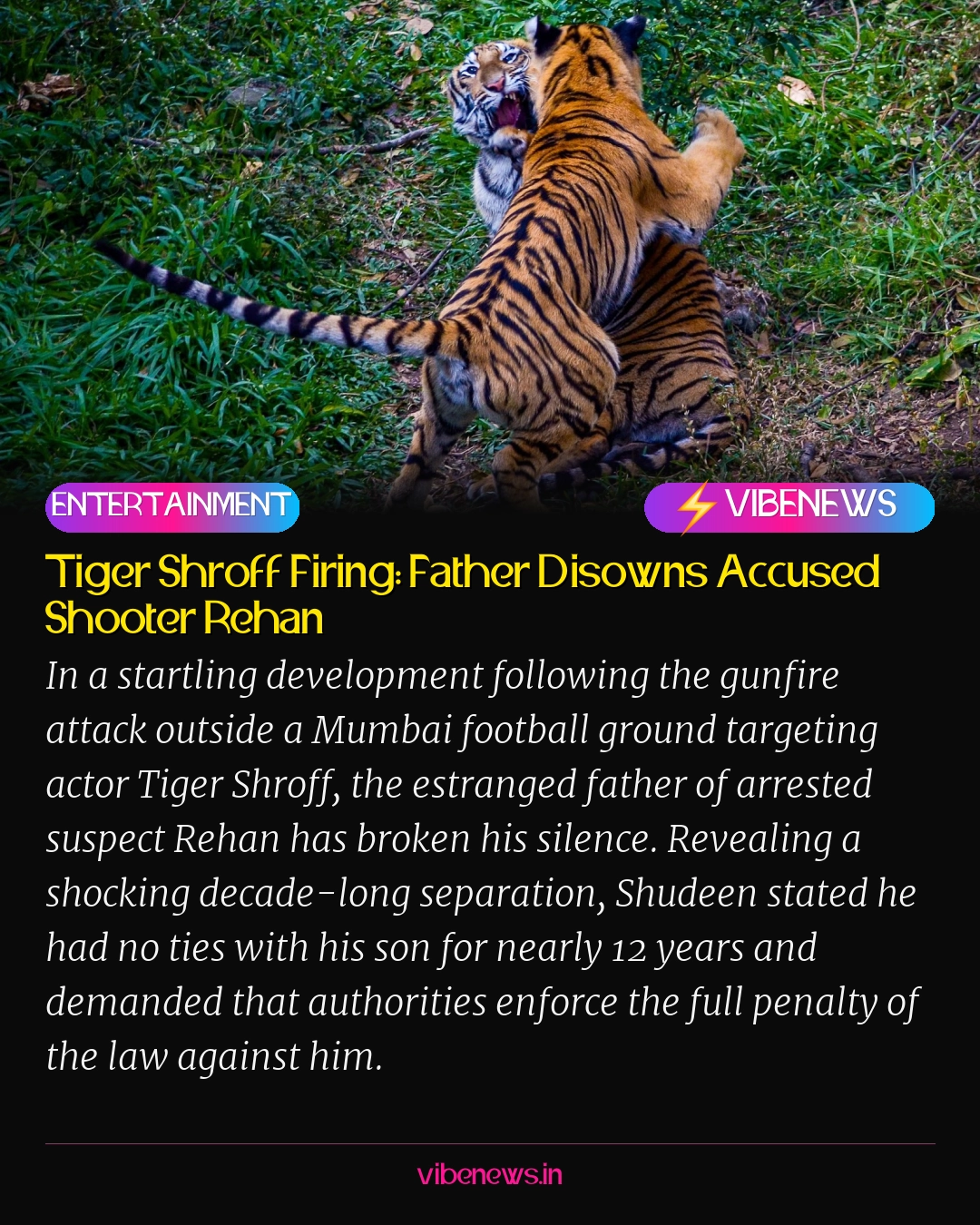 Tiger Shroff Firing: Father Disowns Accused Shooter Rehan