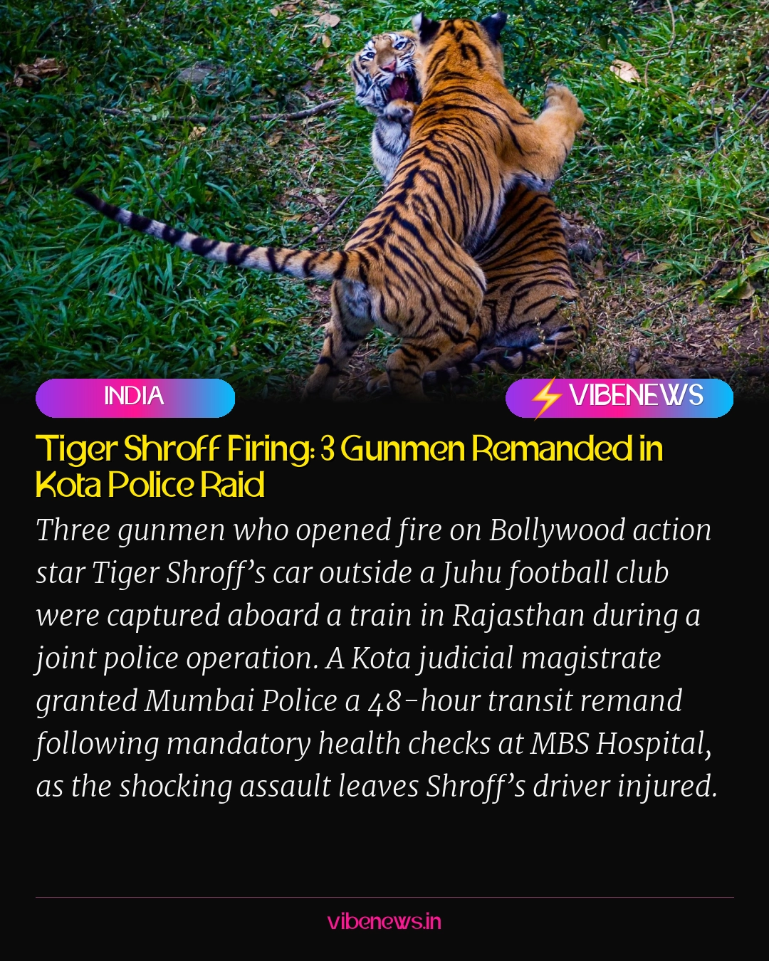 Tiger Shroff Firing: 3 Gunmen Remanded in Kota Police Raid