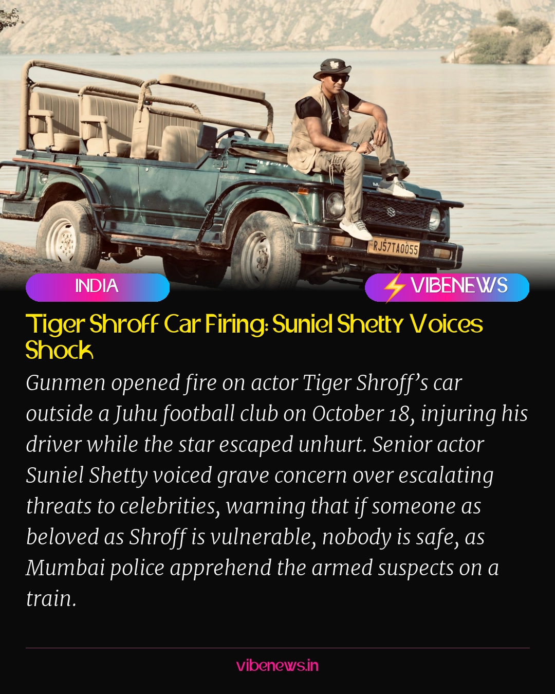 Tiger Shroff Car Firing: Suniel Shetty Voices Shock