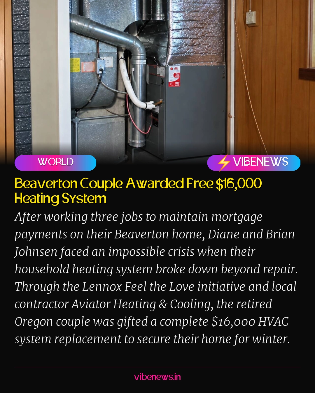 Beaverton Couple Awarded Free $16,000 Heating System