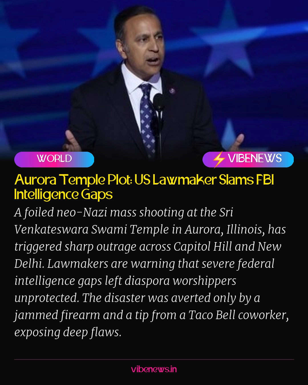 Aurora Temple Plot: US Lawmaker Slams FBI Intelligence Gaps