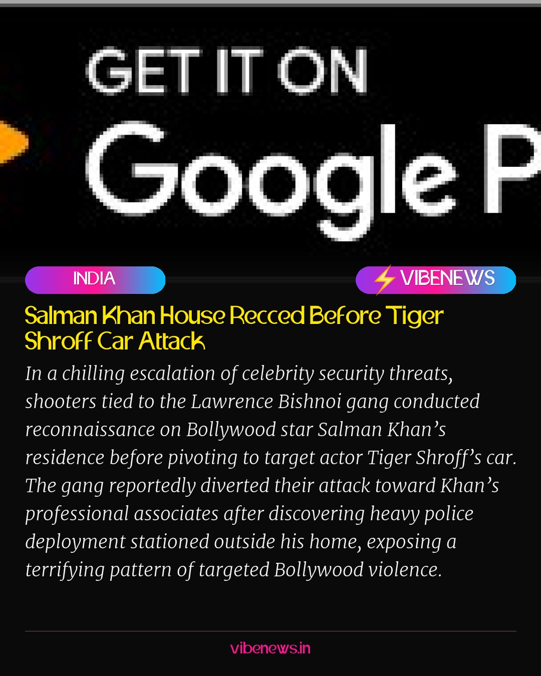 Salman Khan House Recced Before Tiger Shroff Car Attack