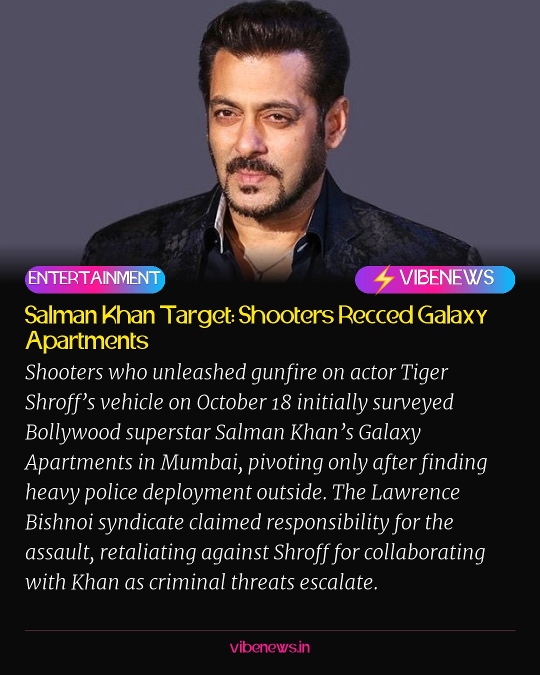 Salman Khan Target: Shooters Recced Galaxy Apartments