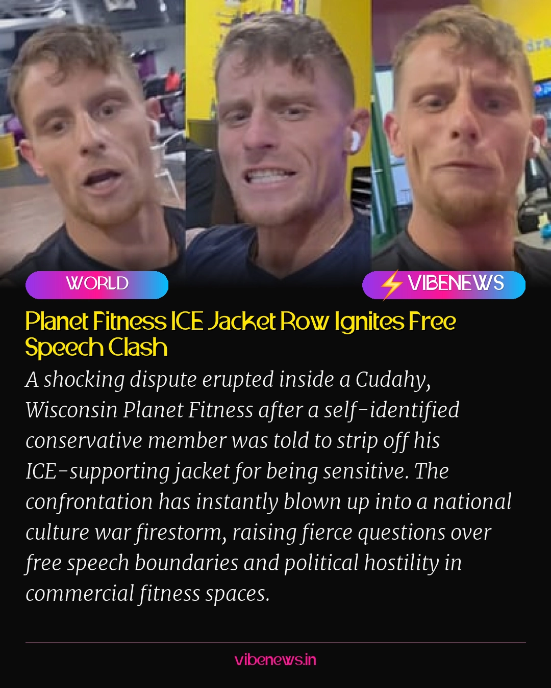 Planet Fitness ICE Jacket Row Ignites Free Speech Clash