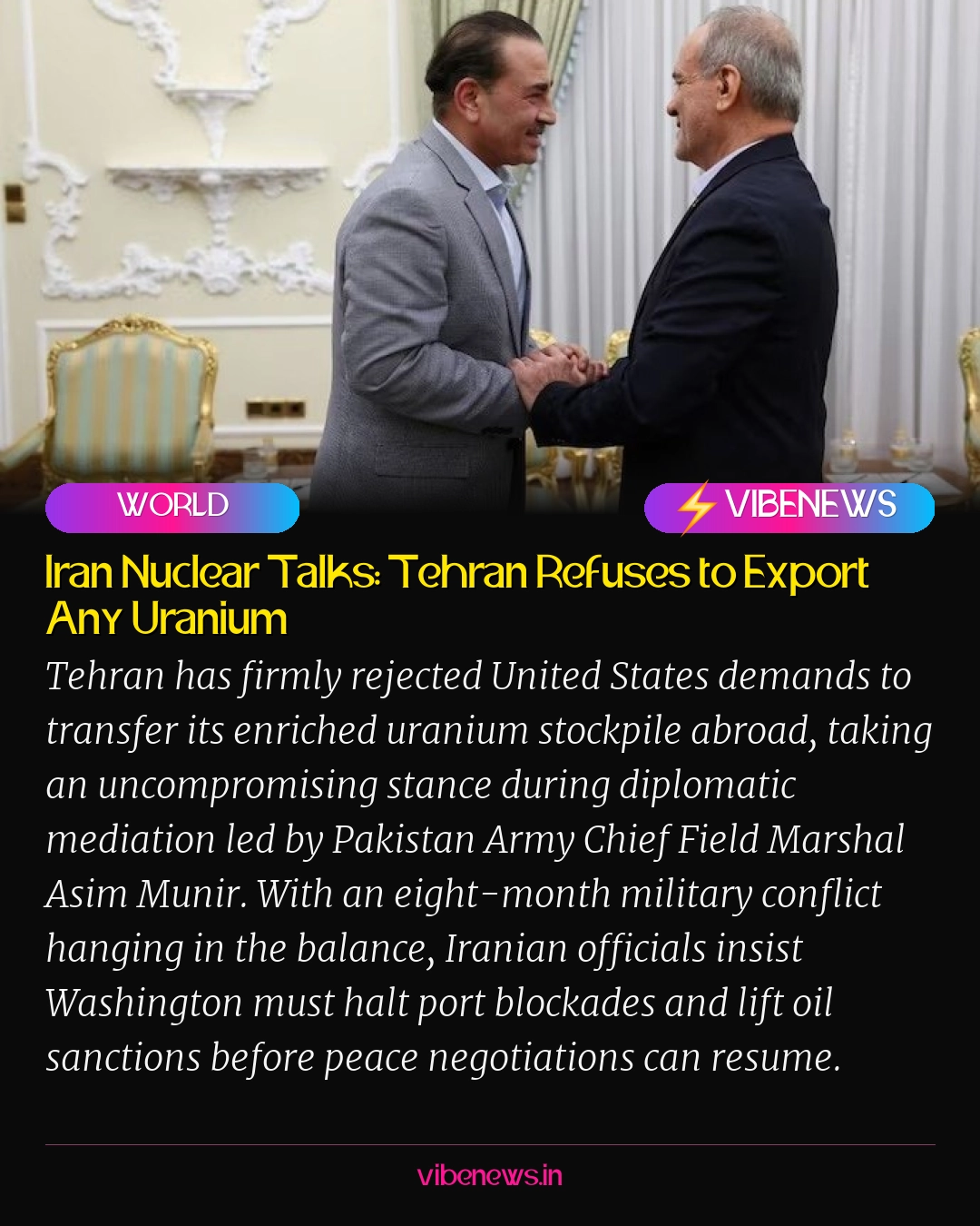 Iran Nuclear Talks: Tehran Refuses to Export Any Uranium
