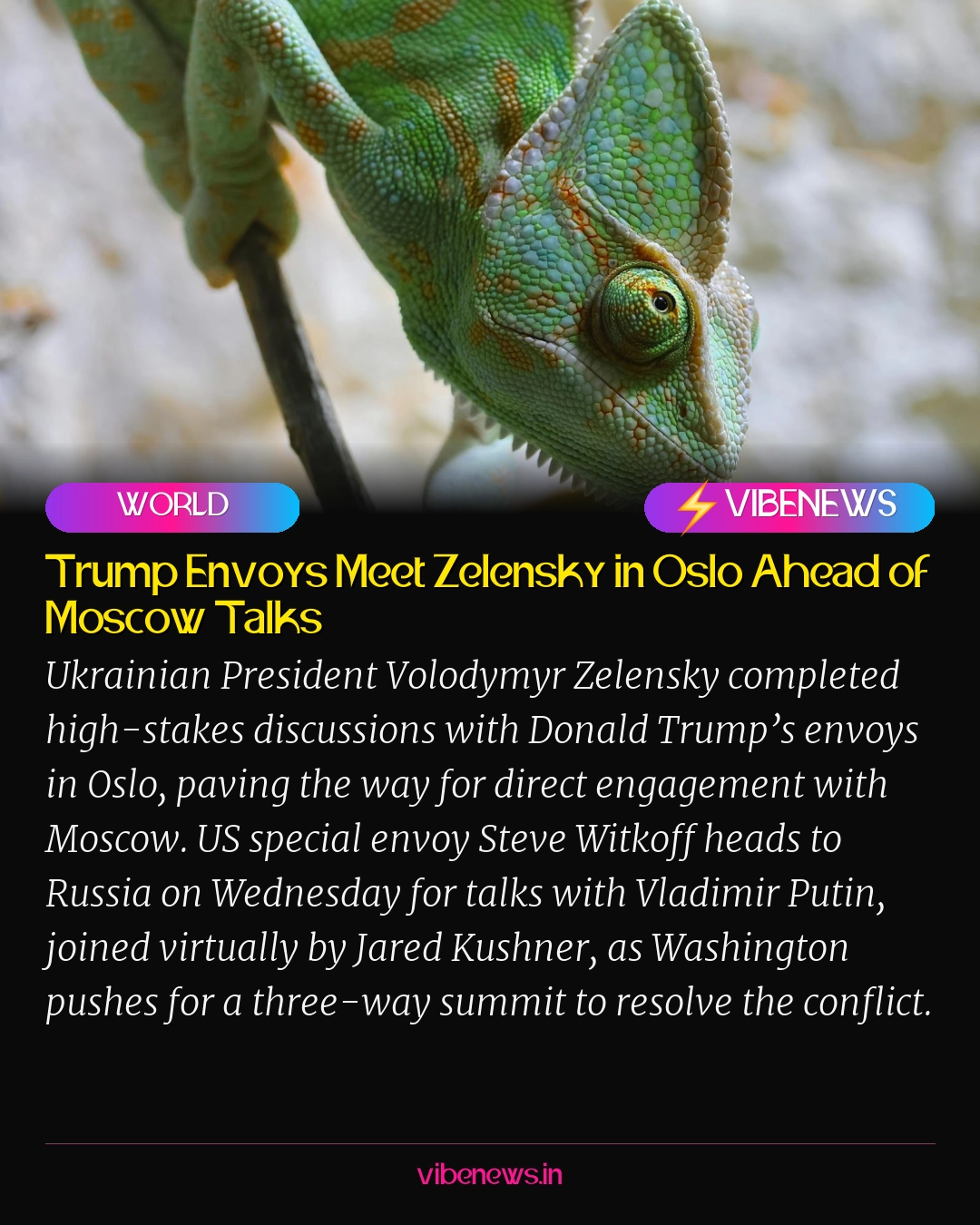 Trump Envoys Meet Zelensky in Oslo Ahead of Moscow Talks