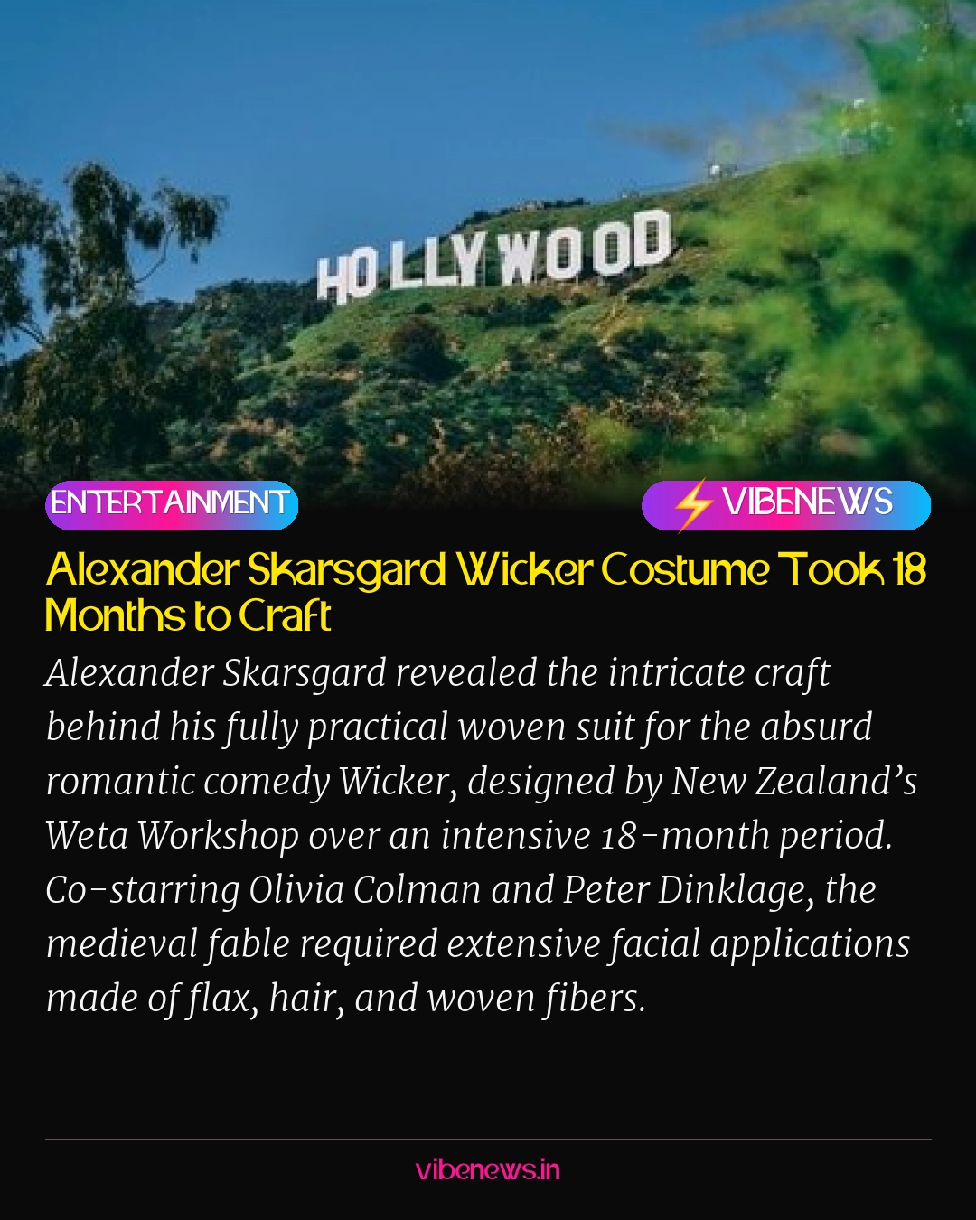 Alexander Skarsgard Wicker Costume Took 18 Months to Craft
