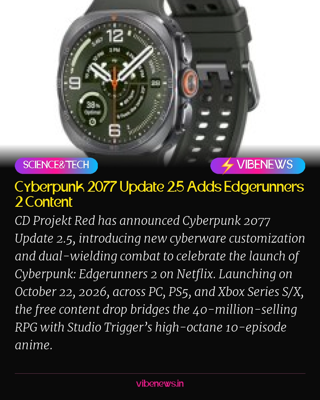 Cyberpunk 2077 Update 2.5 Adds Edgerunners 2 Content
