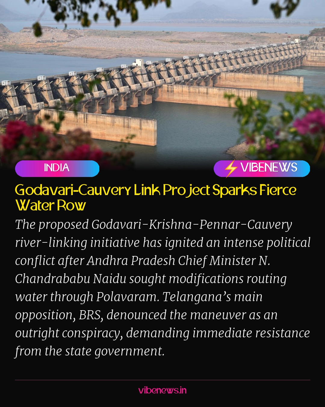 Godavari-Cauvery Link Project Sparks Fierce Water Row