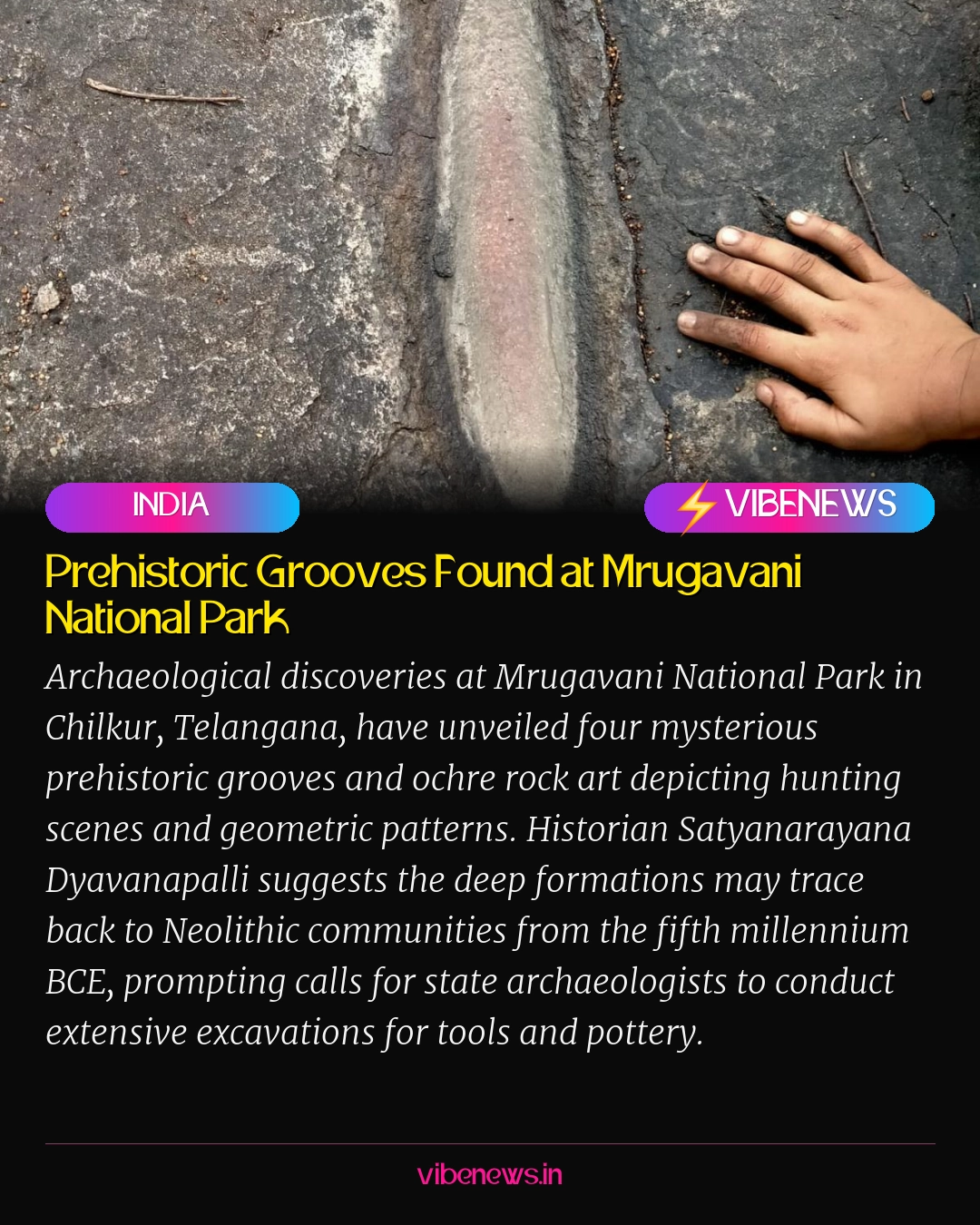 Prehistoric Grooves Found at Mrugavani National Park