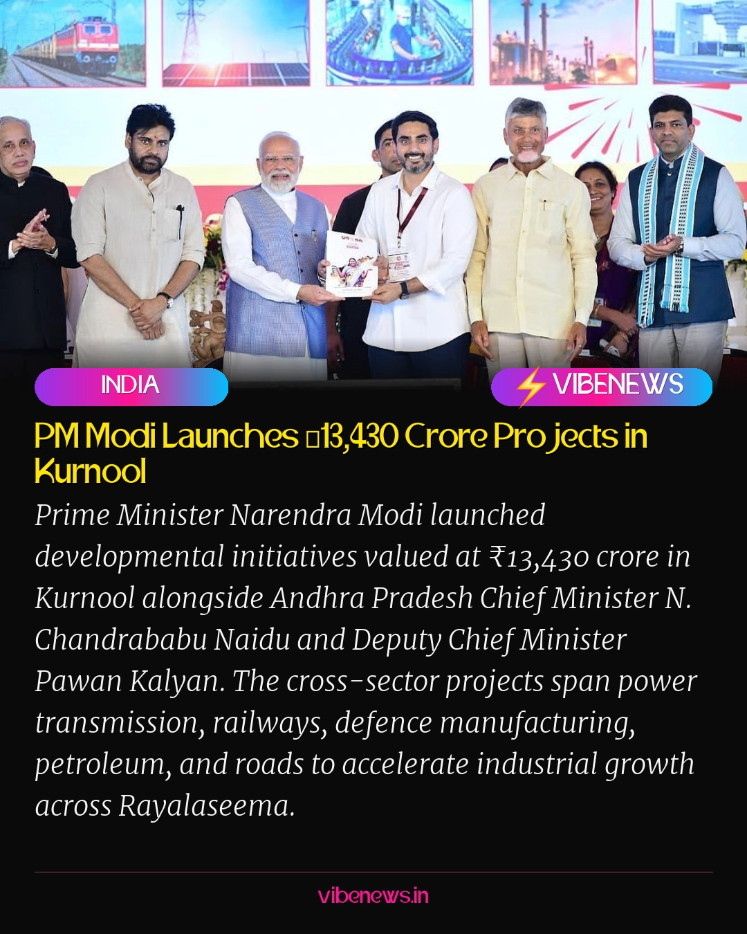 PM Modi Launches ₹13,430 Crore Projects in Kurnool