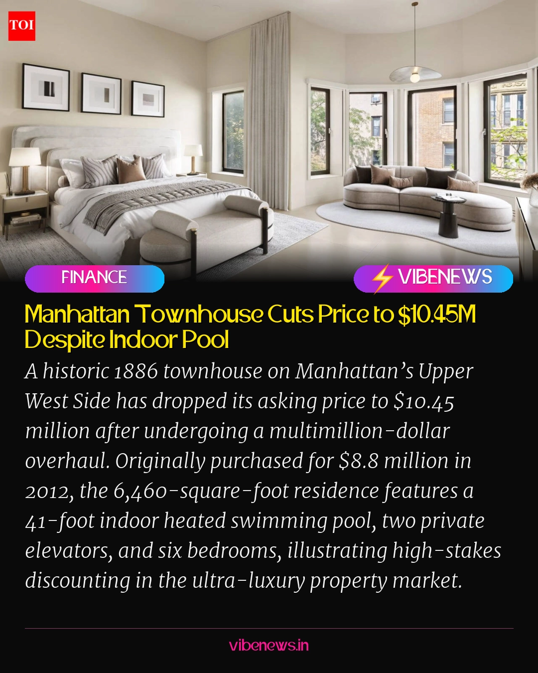 Manhattan Townhouse Cuts Price to $10.45M Despite Indoor Pool