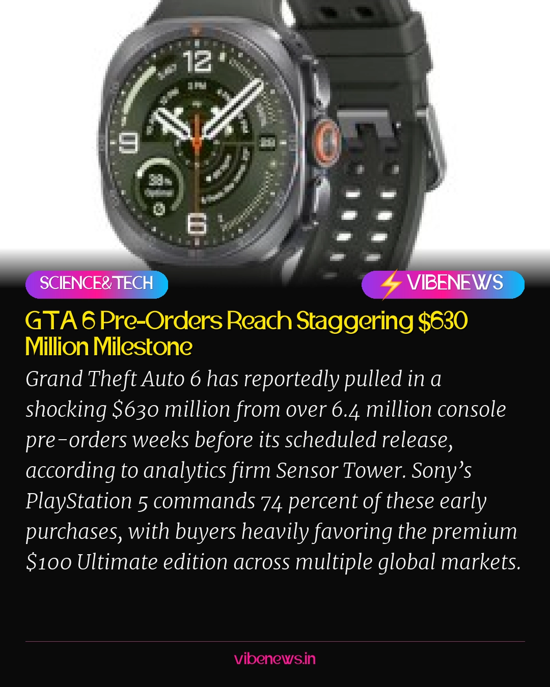 GTA 6 Pre-Orders Reach Staggering $630 Million Milestone
