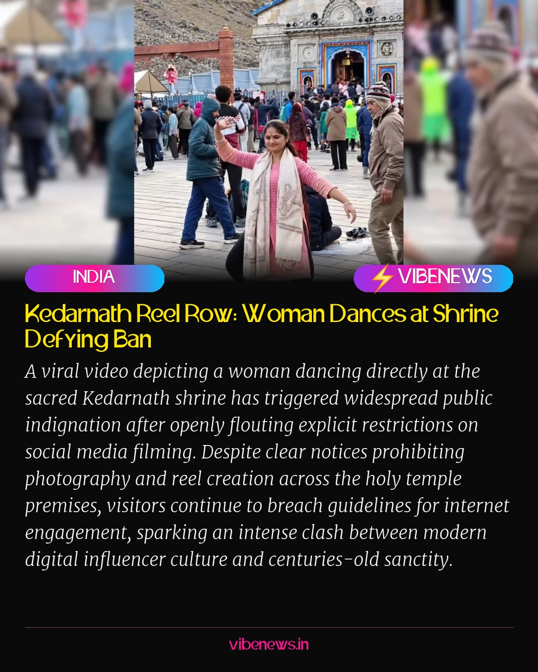 Kedarnath Reel Row: Woman Dances at Shrine Defying Ban
