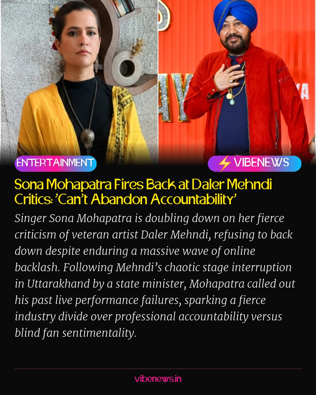 Sona Mohapatra Fires Back at Daler Mehndi Critics: ‘Can’t Abandon Accountability’