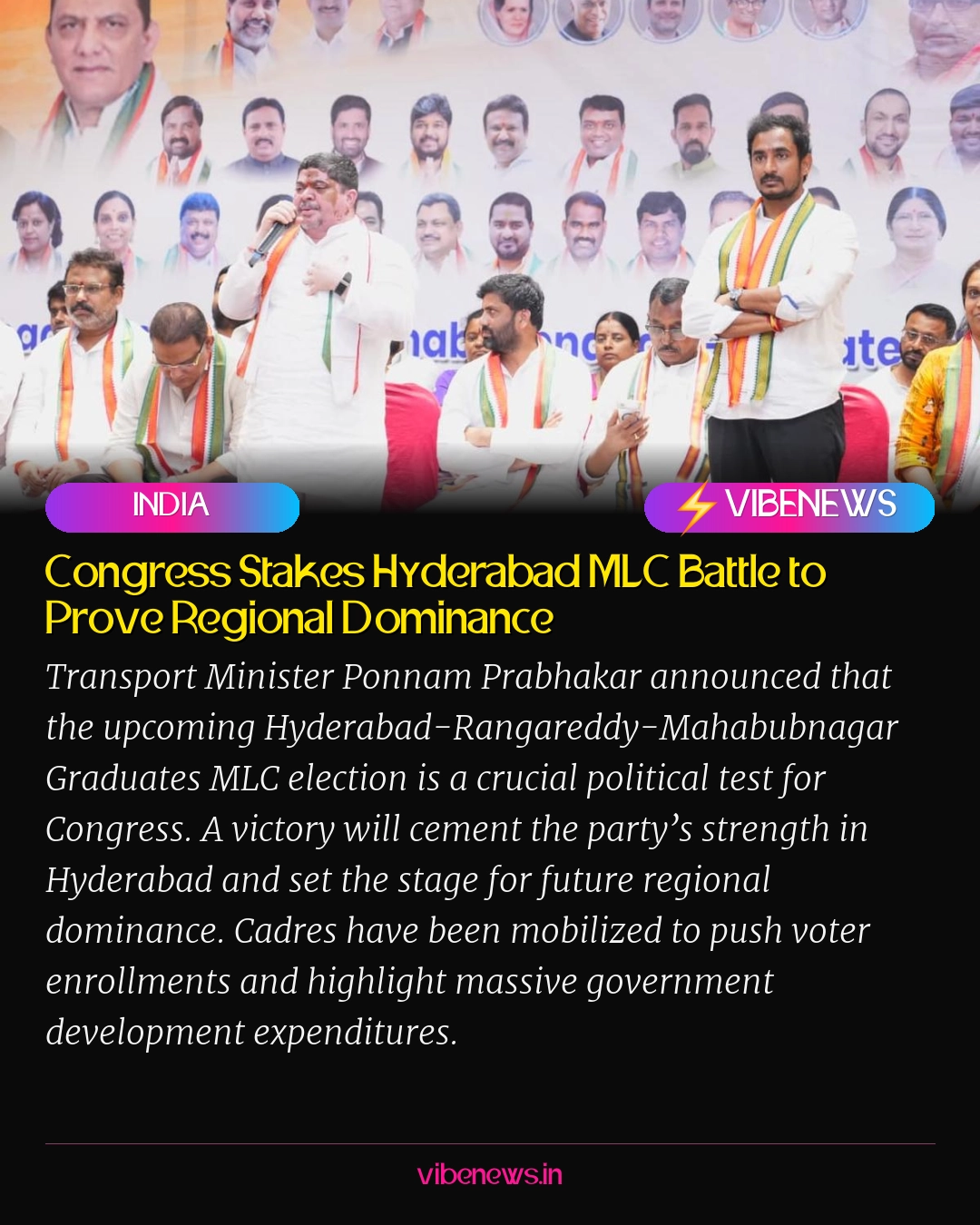 Congress Stakes Hyderabad MLC Battle to Prove Regional Dominance