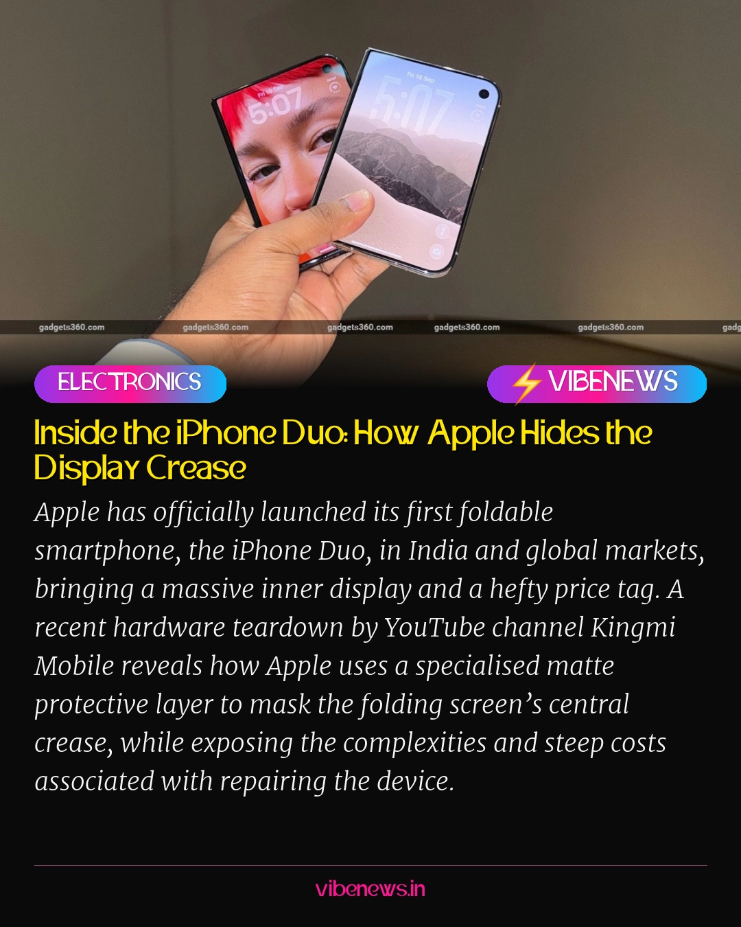 Inside the iPhone Duo: How Apple Hides the Display Crease