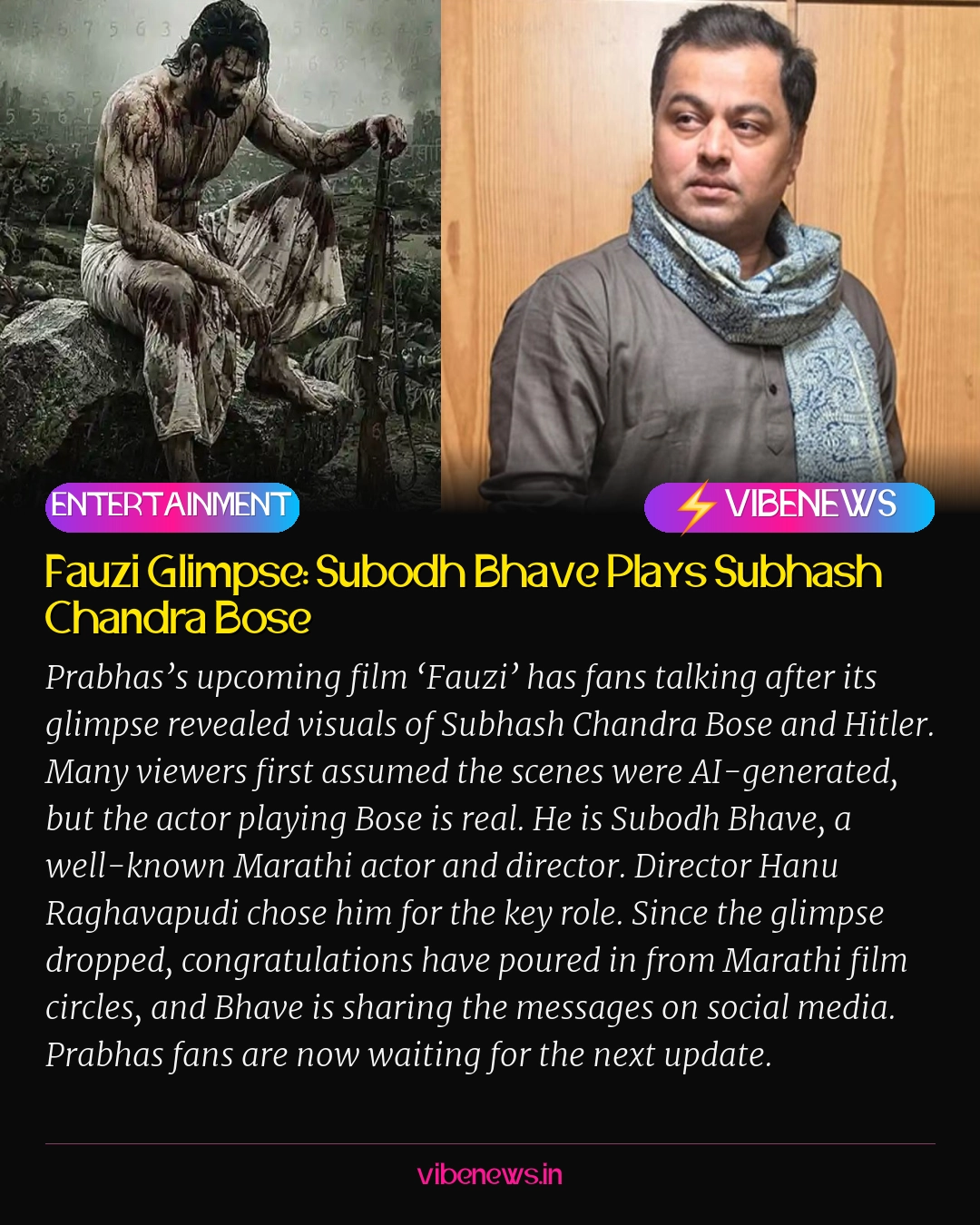 Fauzi Glimpse: Subodh Bhave Plays Subhash Chandra Bose