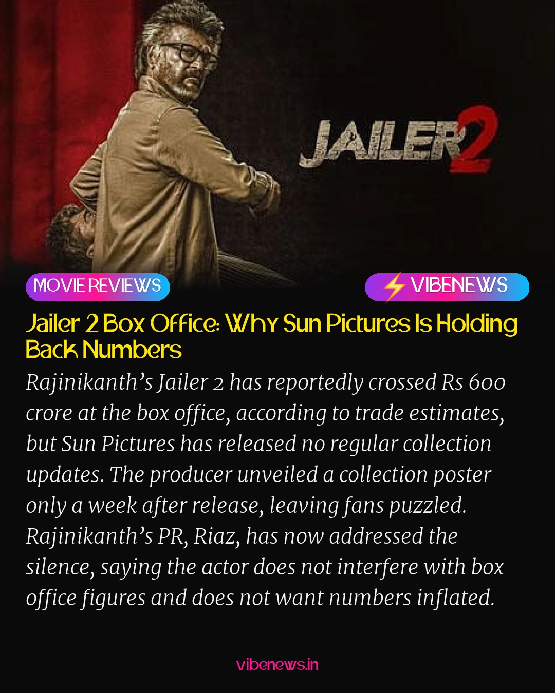 Jailer 2 Box Office: Why Sun Pictures Is Holding Back Numbers