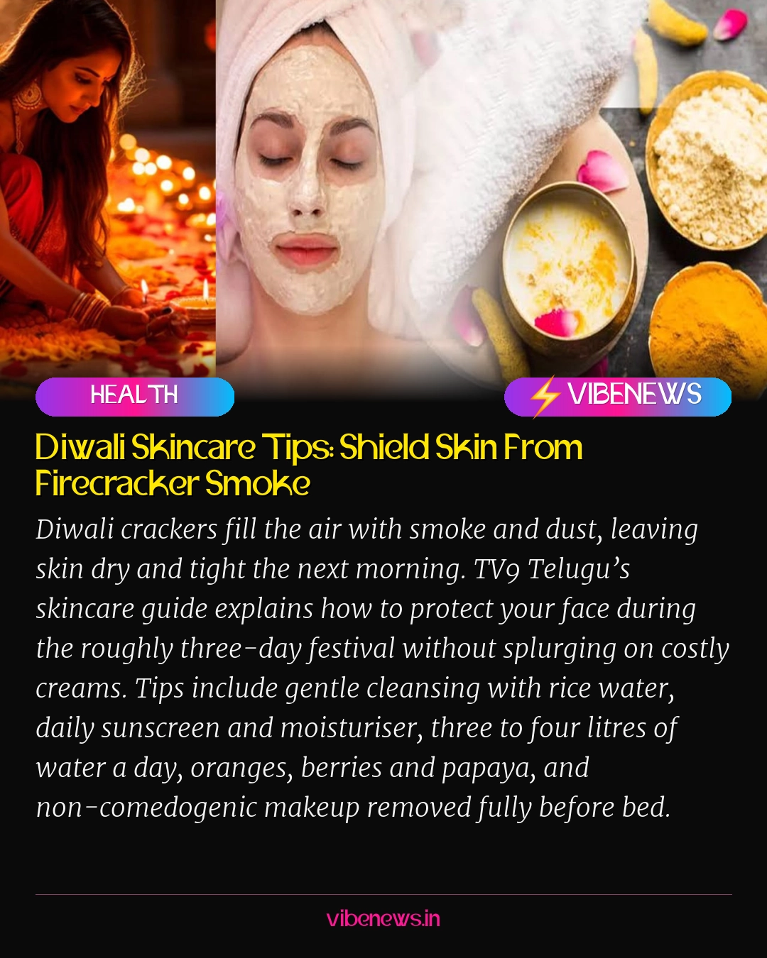 Diwali Skincare Tips: Shield Skin From Firecracker Smoke