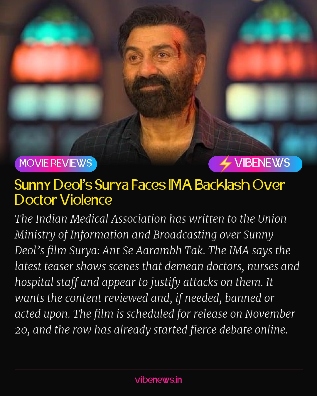 Sunny Deol’s Surya Faces IMA Backlash Over Doctor Violence