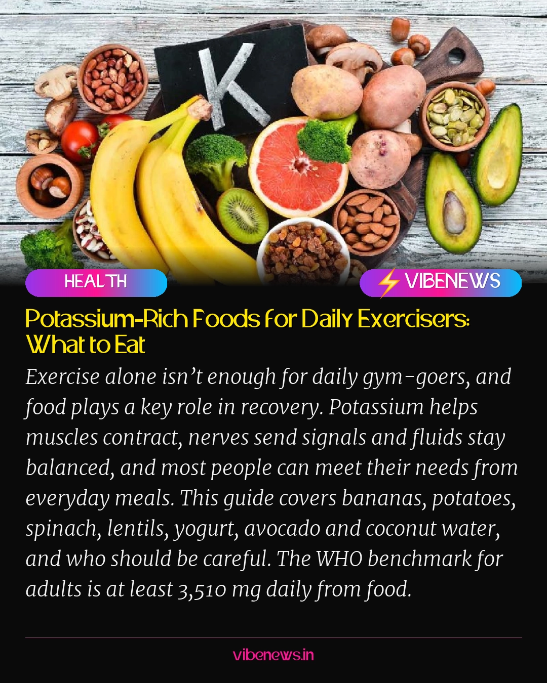 Potassium-Rich Foods for Daily Exercisers: What to Eat