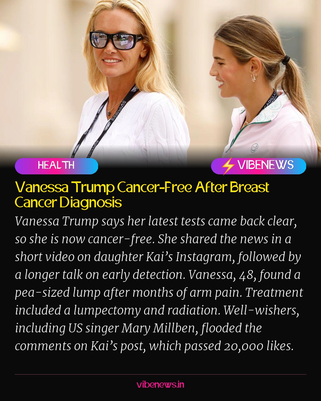Vanessa Trump Cancer-Free After Breast Cancer Diagnosis
