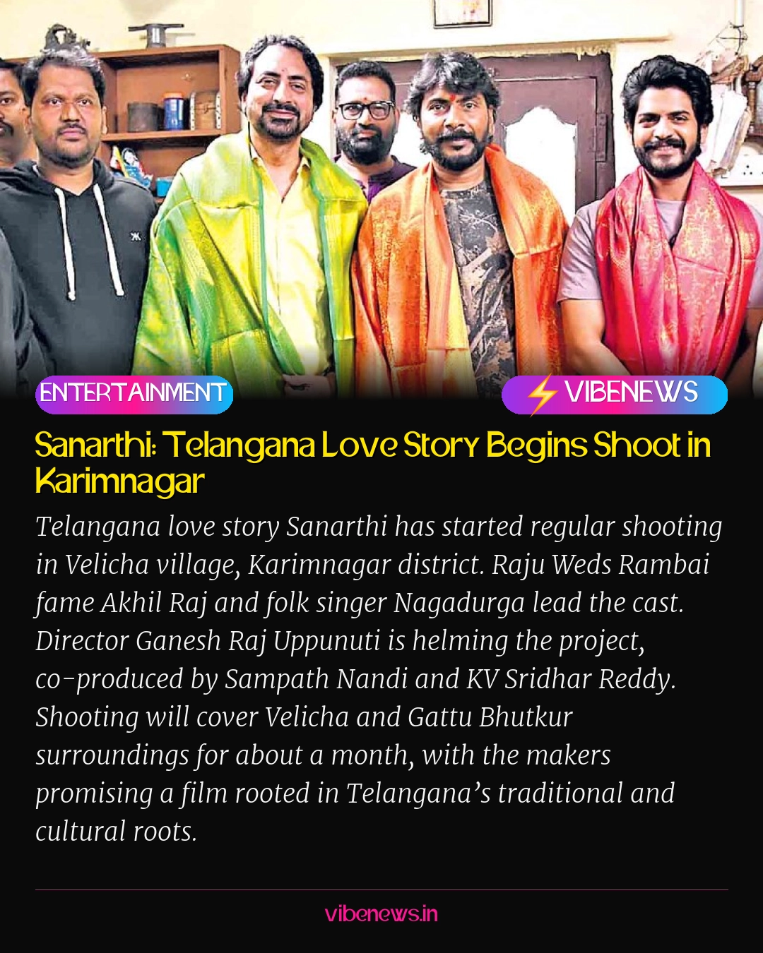 Sanarthi: Telangana Love Story Begins Shoot in Karimnagar