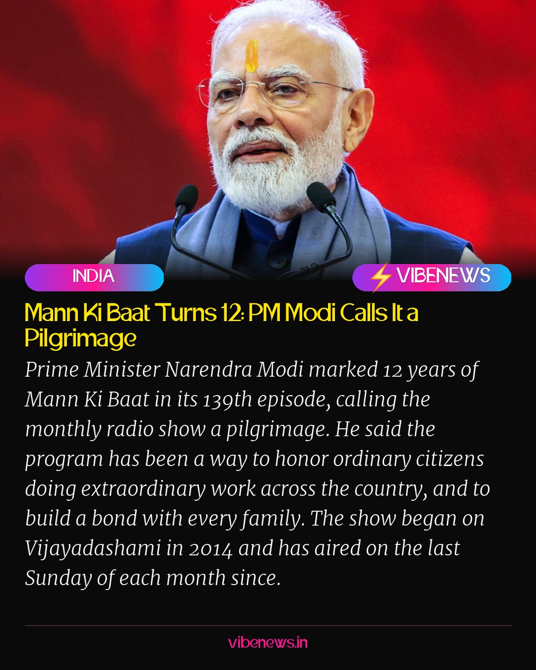 Mann Ki Baat Turns 12: PM Modi Calls It a Pilgrimage