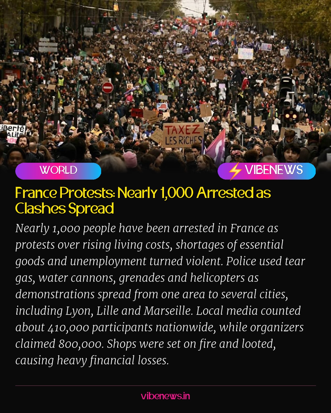 France Protests: Nearly 1,000 Arrested as Clashes Spread