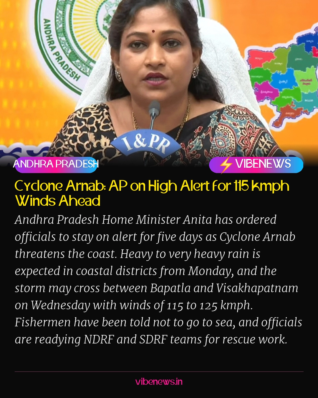 Cyclone Arnab: AP on High Alert for 115 kmph Winds Ahead