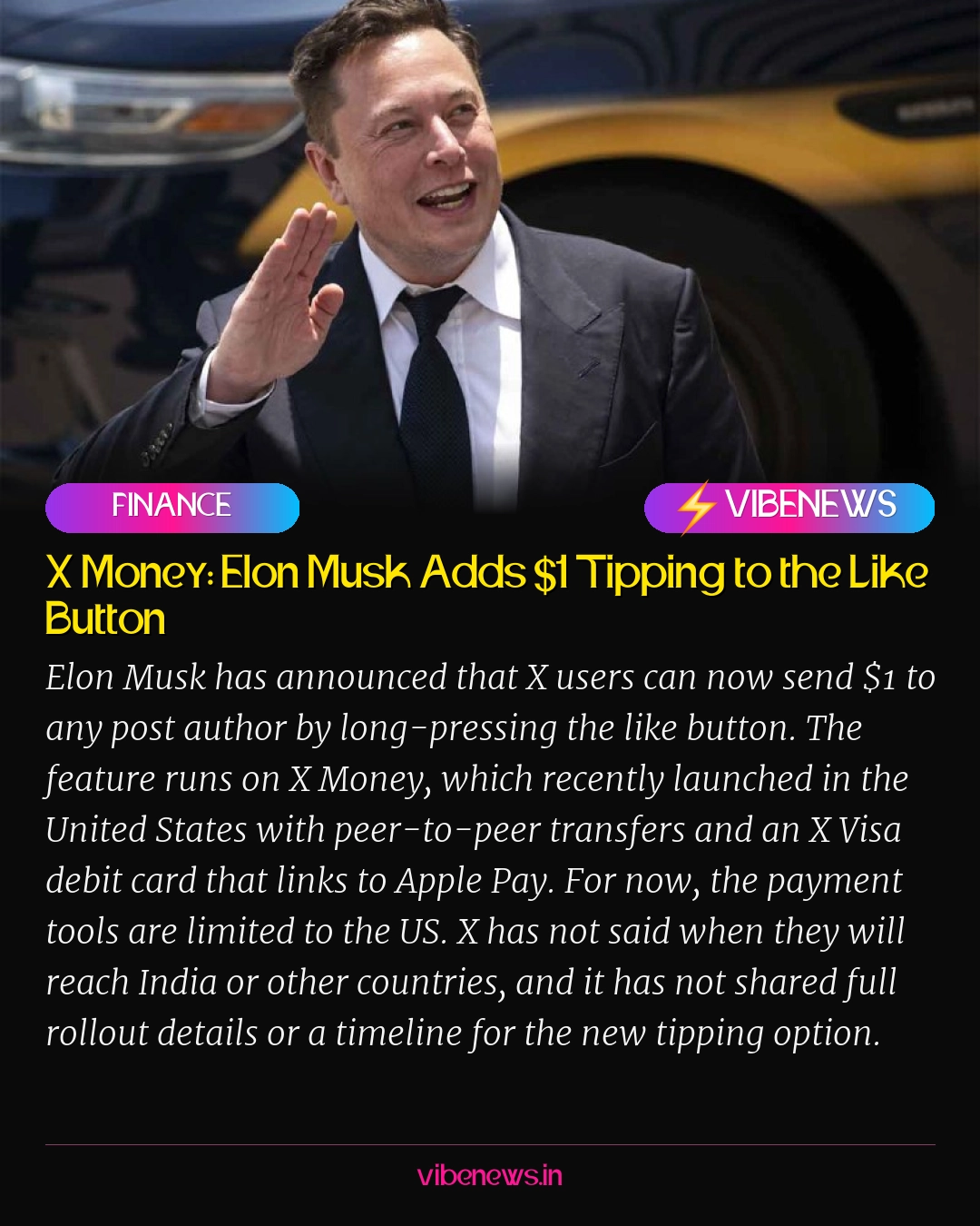 X Money: Elon Musk Adds $1 Tipping to the Like Button