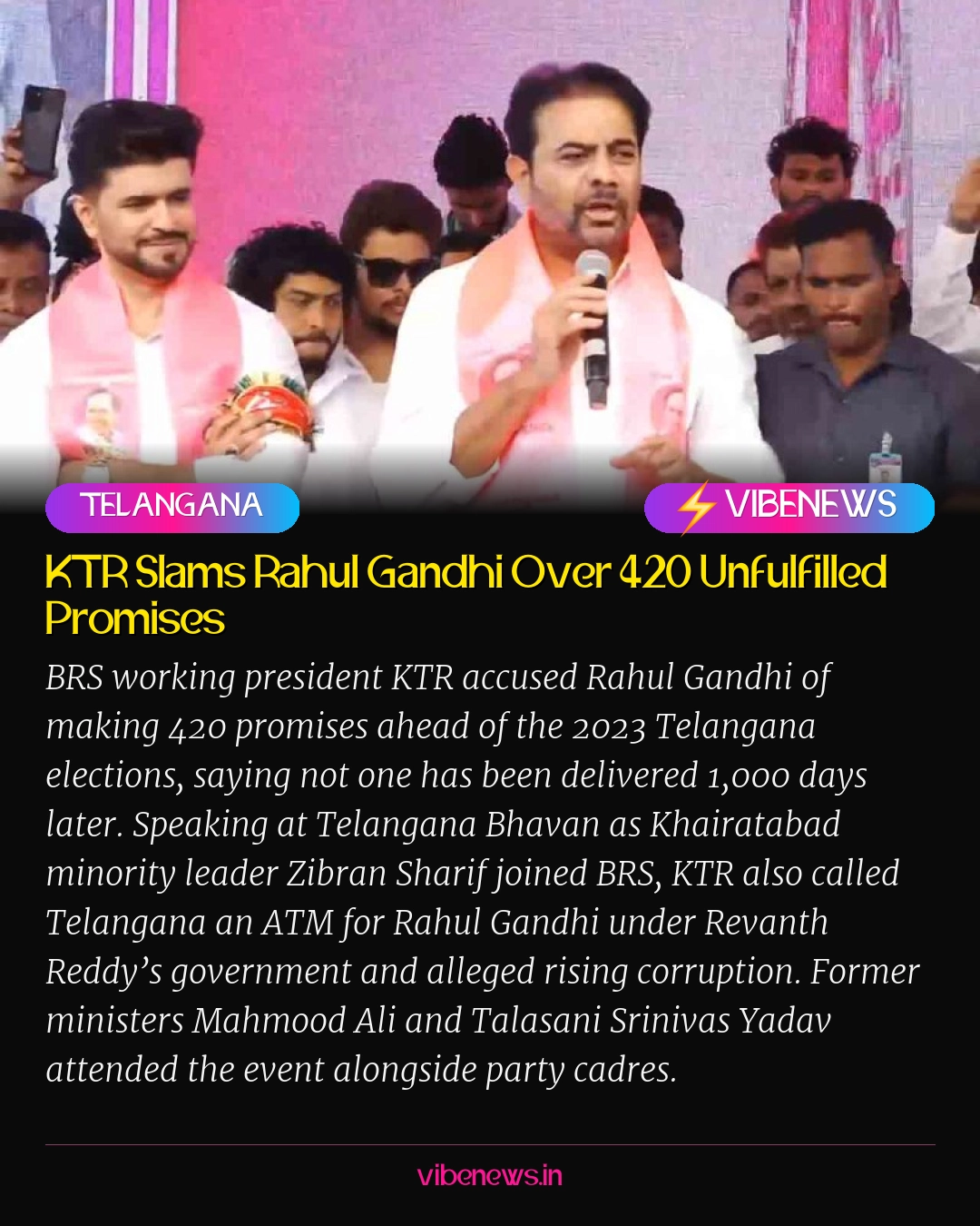KTR Slams Rahul Gandhi Over 420 Unfulfilled Promises