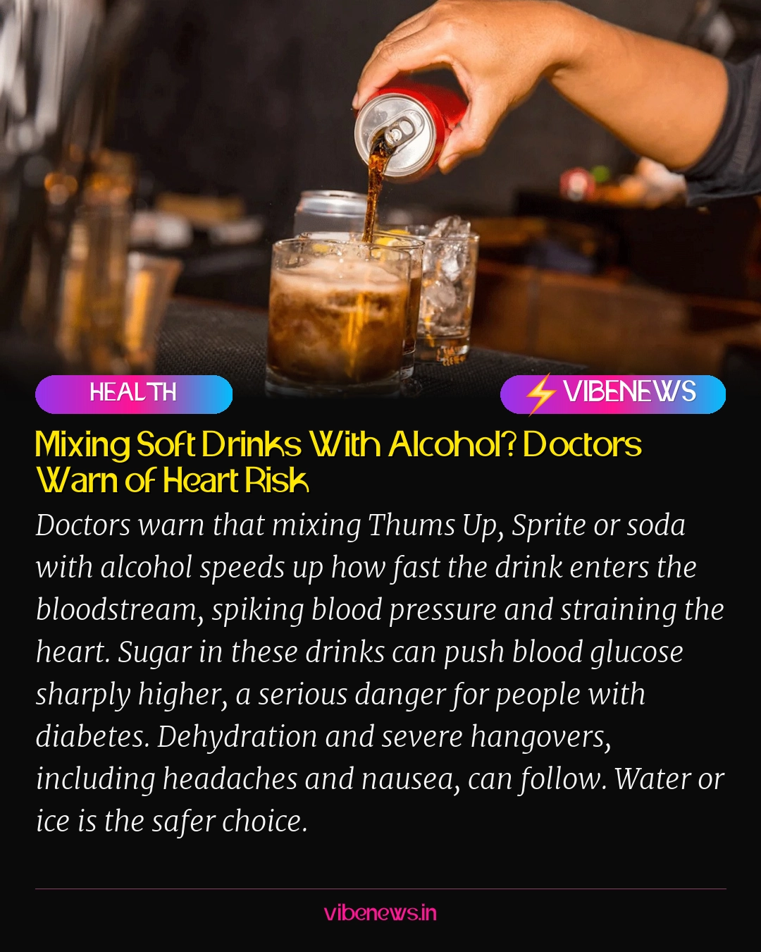Mixing Soft Drinks With Alcohol? Doctors Warn of Heart Risk