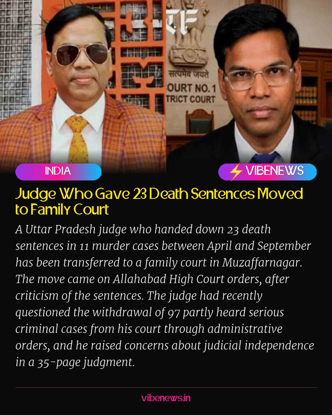 Judge Who Gave 23 Death Sentences Moved to Family Court