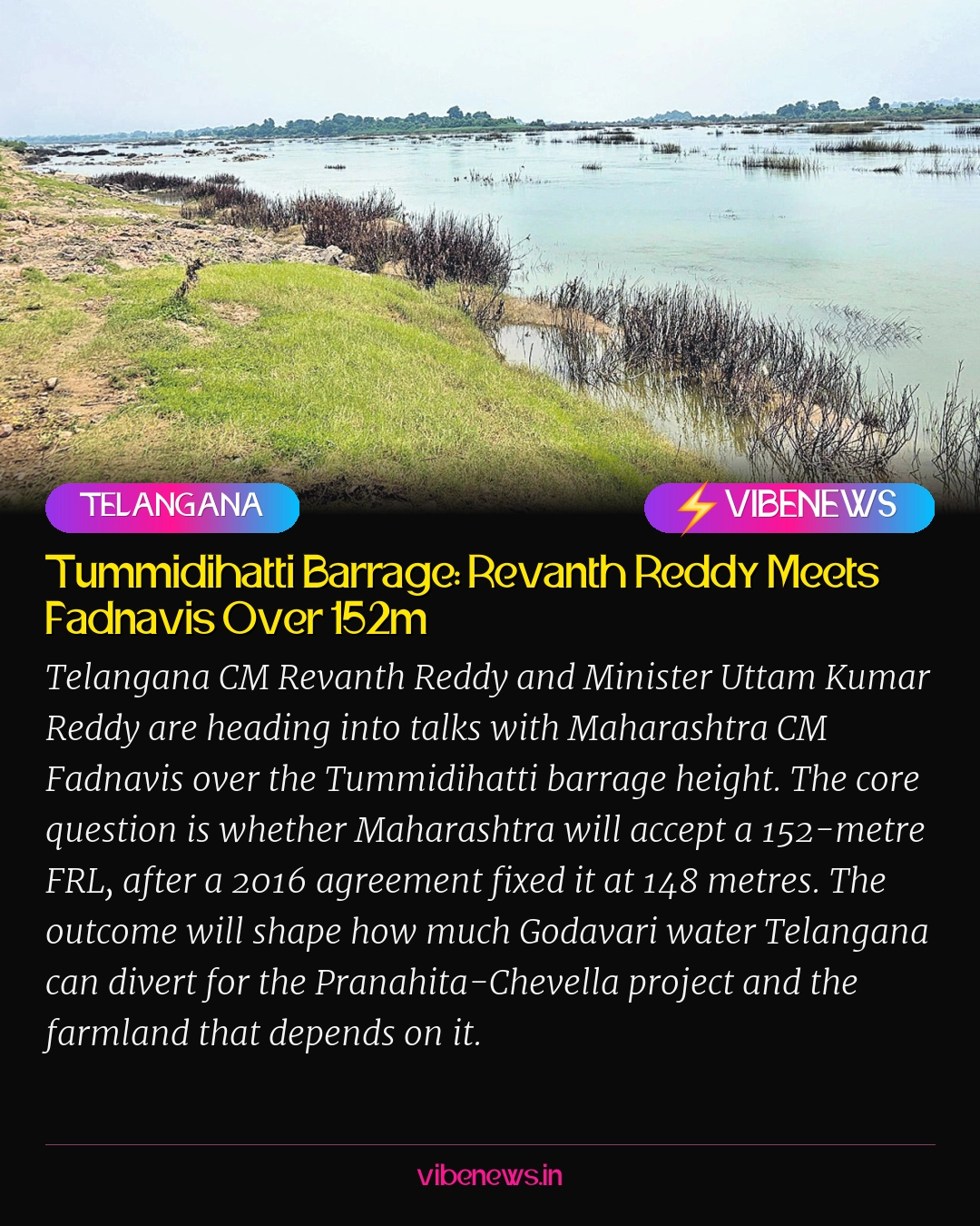Tummidihatti Barrage: Revanth Reddy Meets Fadnavis Over 152m