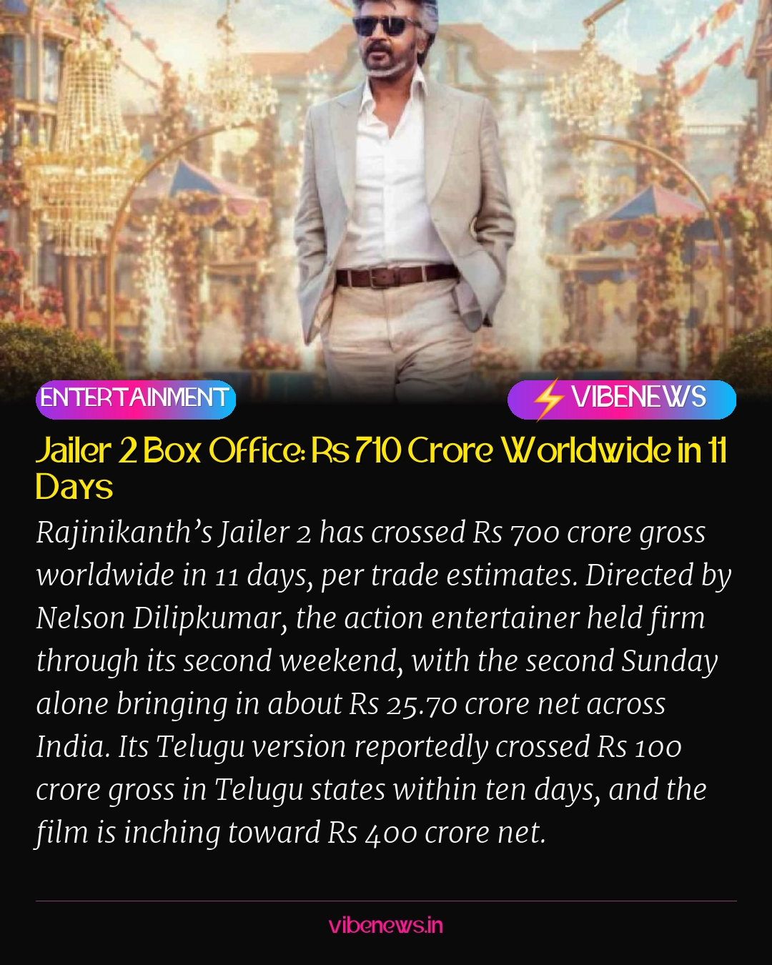 Jailer 2 Box Office: Rs 710 Crore Worldwide in 11 Days