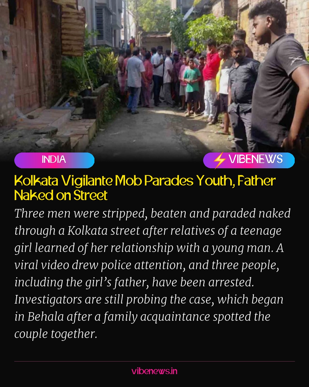 Kolkata Vigilante Mob Parades Youth, Father Naked on Street
