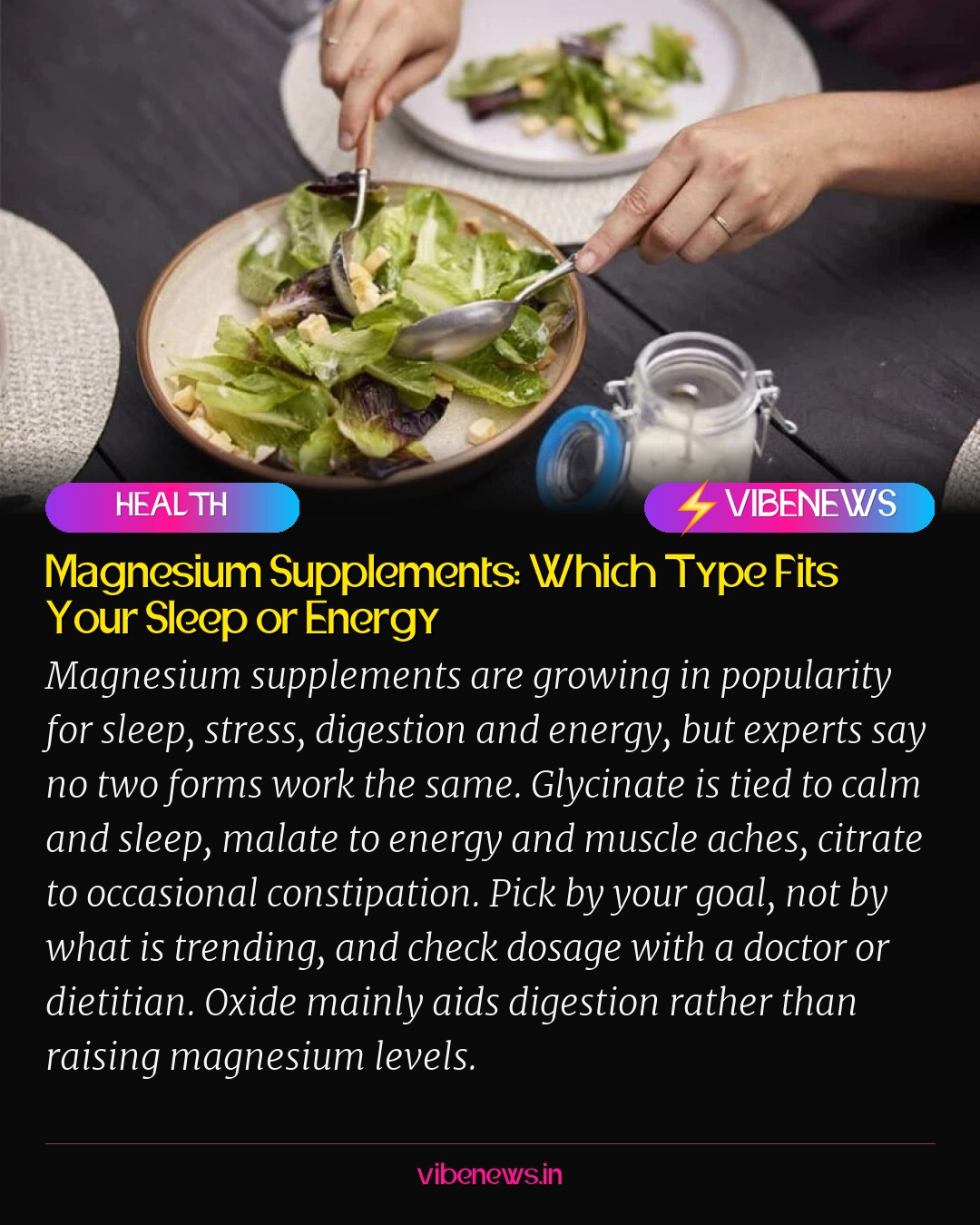 Magnesium Supplements: Which Type Fits Your Sleep or Energy