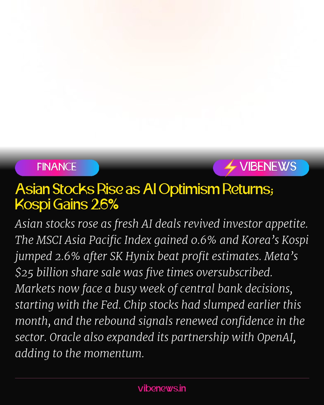 Asian Stocks Rise as AI Optimism Returns; Kospi Gains 2.6%