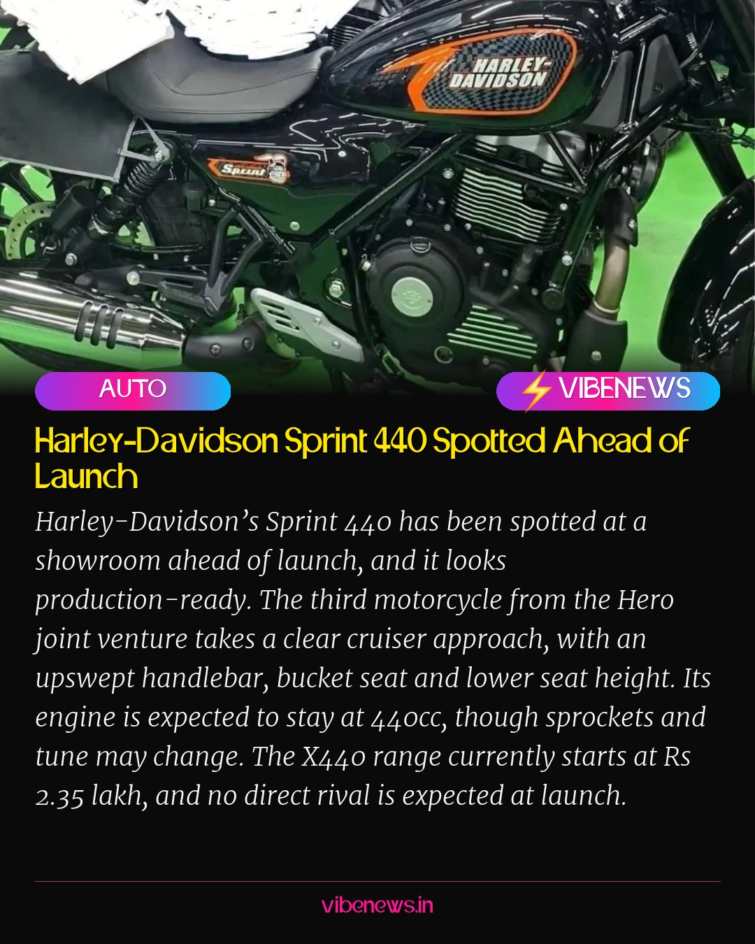 Harley-Davidson Sprint 440 Spotted Ahead of Launch
